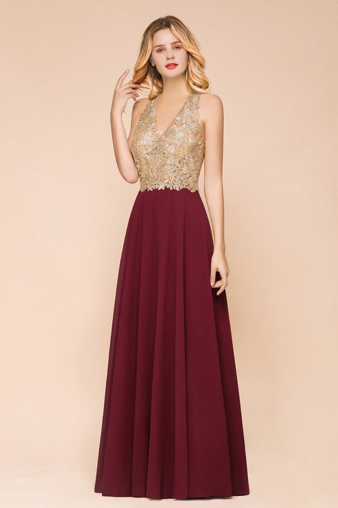 Looking for Prom Dresses,Evening Dresses,Homecoming Dresses,Bridesmaid Dresses,Quinceanera dresses in 100D Chiffon,  style, and Gorgeous Lace work  MISSHOW has all covered on this elegant MisShow Women's Gold Appliques Evening Formal Dress Chiffon Lace Prom Long Ball Gown.