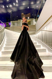 Modern Long Black Sequined Sleeveless Evening Dress With Slit-misshow.com