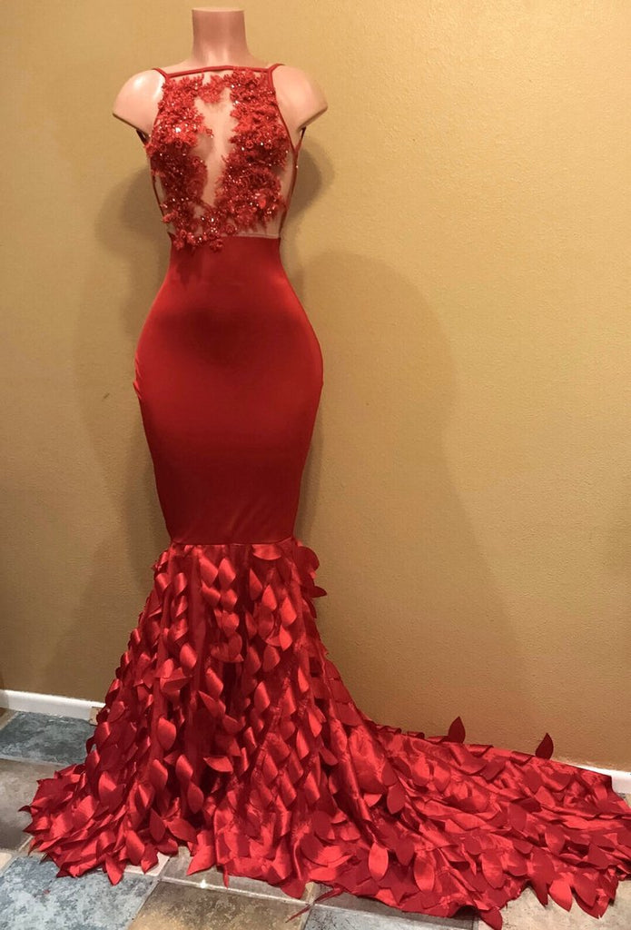 Modest Mermaid Sleeveless Prom Dress misshow