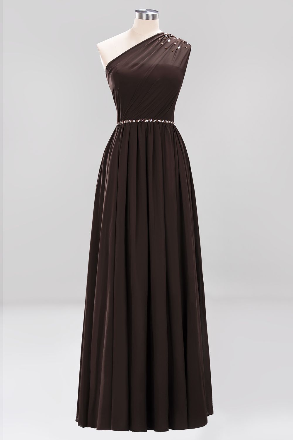 Modest One-shoulder Royal Blue Affordable Bridesmaid Dresses with Bead misshow.com Modest One-shoulder Royal Blue Affordable Bridesmaid Dresses with Bead misshow.com