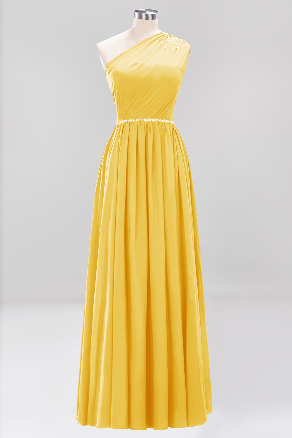 Modest One-shoulder Royal Blue Affordable Bridesmaid Dresses with Beadings Modest One-shoulder Royal Blue Affordable Bridesmaid Dresses with Beadings