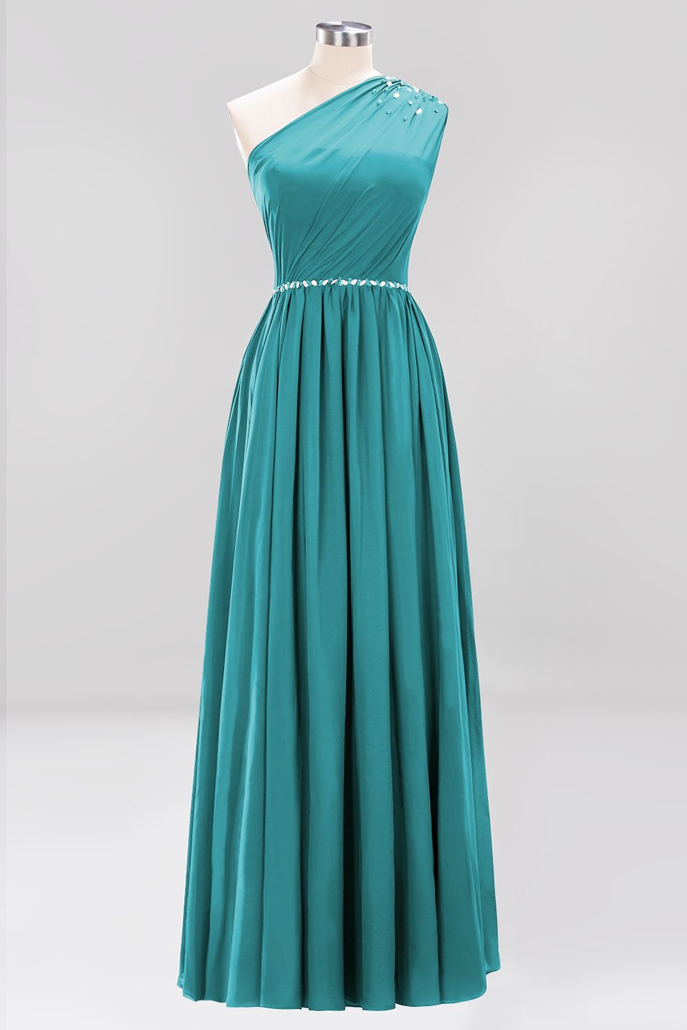 tiffany blue one shoulder dress Tiffany Designs 16079 Floral Tulle One Shoulder Long Dress
