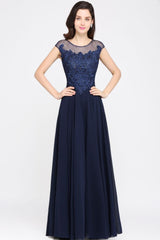 MISSHOW offers gorgeous Dark Navy Jewel party dresses with delicately handmade Appliques in size 0-26W. Shop Floor-length prom dresses at affordable prices.