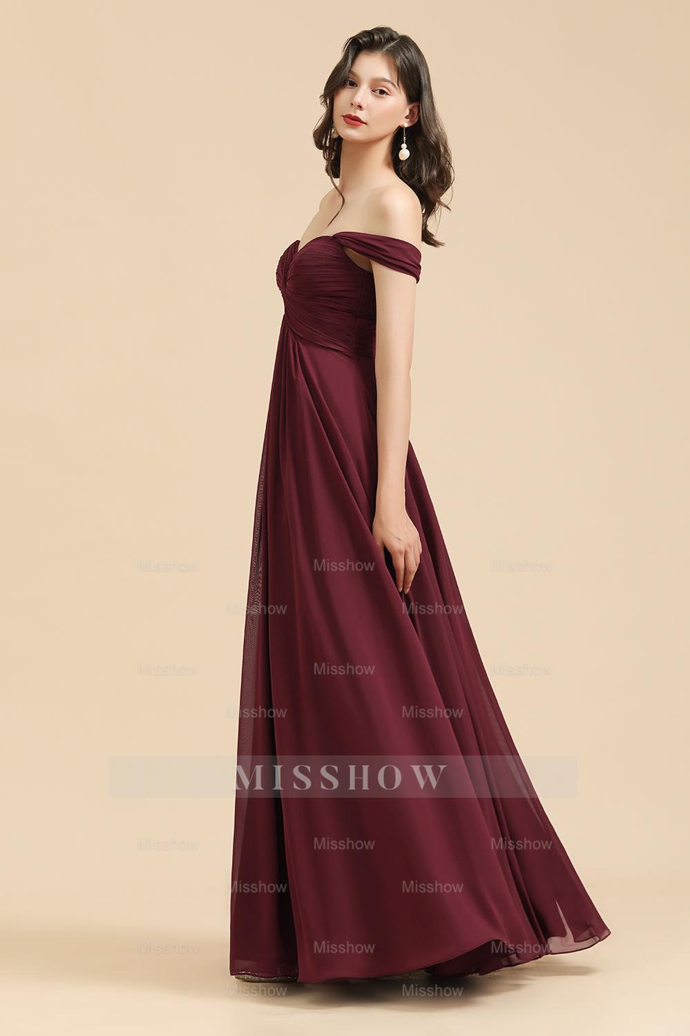 New Arrival A-line Off-the-shoulder Sweetheart Burgundy Long Bridesmaid Dresses New Arrival A-line Off-the-shoulder Sweetheart Burgundy Long Bridesmaid Dresses