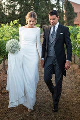Find this Chic Deep V-neck White Wedding Dressat Misshow, available in everyone color and size you could possibly imagine, which makes picking out the perfect prom dress for your big day easily!