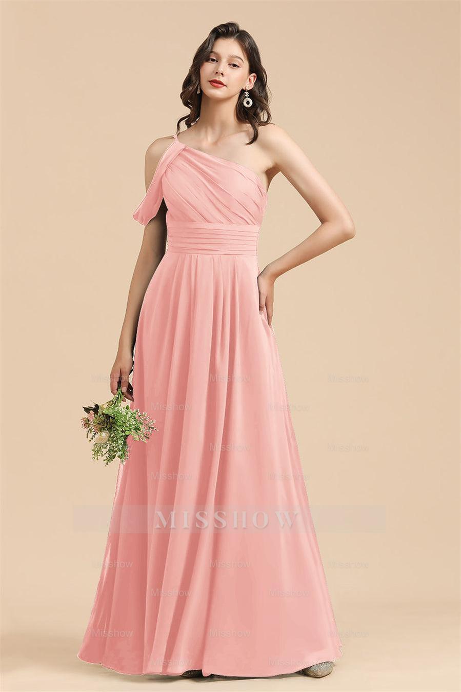 New Arrival Black One Shoulder A-line Long Bridesmaid Dresses New Arrival Black One Shoulder A-line Long Bridesmaid Dresses