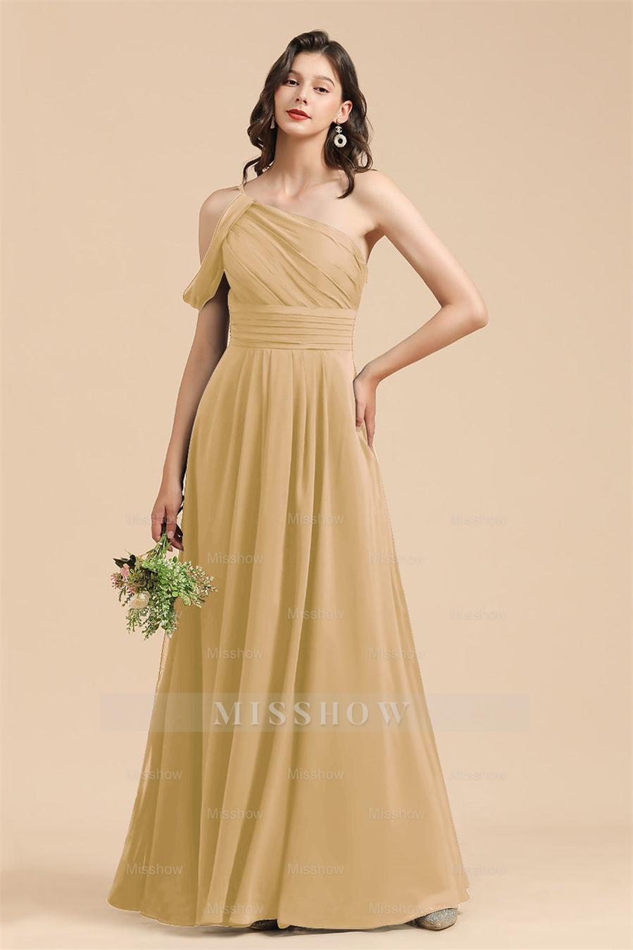 New Arrival Black One Shoulder A-line Long Bridesmaid Dresses New Arrival Black One Shoulder A-line Long Bridesmaid Dresses