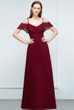 MISSHOW offers Off-shoulder V-neck A-line Spaghetti Long Chiffon Prom Dresses at a cheap price from Burgundy,Grape,Sky Blue,Dark Navy, 30D Chiffon to A-line Floor-length hem. Stunning yet affordable Cap Sleeves Prom Dresses,Evening Dresses.