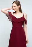 MISSHOW offers Off-shoulder V-neck A-line Spaghetti Long Chiffon Prom Dresses at a cheap price from Burgundy,Grape,Sky Blue,Dark Navy, 30D Chiffon to A-line Floor-length hem. Stunning yet affordable Cap Sleeves Prom Dresses,Evening Dresses.