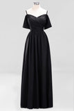 MISSHOW offers Off-the-Shoulder A-line Chiffon Bridesmaid Dress Floor-Length Wedding Guest Dress at a good price from Misshow