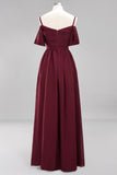 MISSHOW offers Off-the-Shoulder A-line Chiffon Bridesmaid Dress Floor-Length Wedding Guest Dress at a good price from Misshow