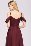 MISSHOW offers Off-the-Shoulder A-line Chiffon Bridesmaid Dress Floor-Length Wedding Guest Dress at a good price from Misshow