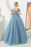 Looking for Prom Dresses,Evening Dresses,Homecoming Dresses,Quinceanera dresses in Tulle, A-line,Ball Gown,Princess style, and Gorgeous Beading,Rhinestone work  MISSHOW has all covered on this elegant Off the Shoulder aline Princess Ball Gown Tulle Floor Length Beadings Party Gown Lace-up.