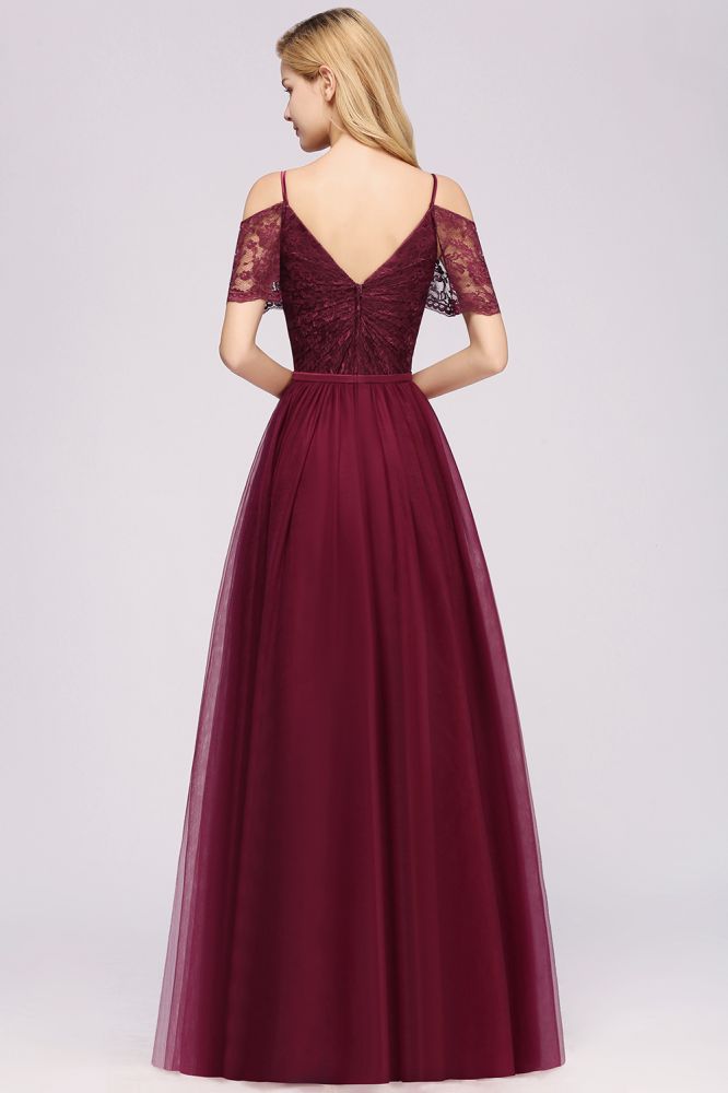 MISSHOW offers Off the Shoulder Burgundy Aline Bridesmaid Dress Floor Length Tulle Evening Maxi Gown at a good price from Tulle to A-line Floor-length them. Lightweight yet affordable home,beach,swimming useBridesmaid Dresses.
