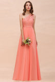 One Shoulder Floral Bridesmaid Dress Side Split Formal Wedding Guest Dress with Pocket-misshow.com