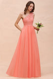 One Shoulder Floral Bridesmaid Dress Side Split Formal Wedding Guest Dress with Pocket-misshow.com