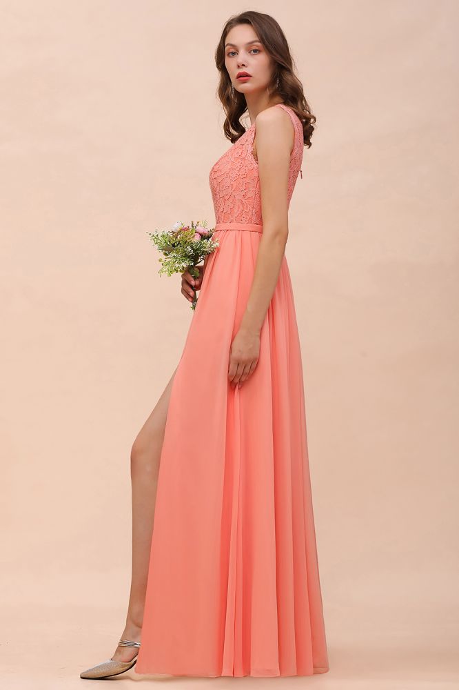 One Shoulder Floral Bridesmaid Dress Side Split Formal Wedding Guest Dress with Pocket | MISSHOW One Shoulder Floral Bridesmaid Dress Side Split Formal Wedding Guest Dress with Pocket | MISSHOW