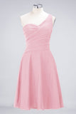 MISSHOW offers One-Shoulder Sweetheart Knee-Length Bridesmaid Dress Ruffles aline Party Dress at a good price from Misshow