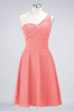 MISSHOW offers One-Shoulder Sweetheart Knee-Length Bridesmaid Dress Ruffles aline Party Dress at a good price from Misshow