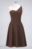 MISSHOW offers One-Shoulder Sweetheart Knee-Length Bridesmaid Dress Ruffles aline Party Dress at a good price from Misshow