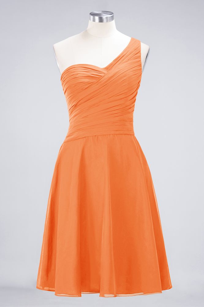 MISSHOW offers One-Shoulder Sweetheart Knee-Length Bridesmaid Dress Ruffles aline Party Dress at a good price from Misshow