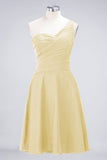 MISSHOW offers One-Shoulder Sweetheart Knee-Length Bridesmaid Dress Ruffles aline Party Dress at a good price from Misshow