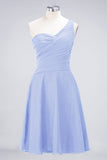 MISSHOW offers One-Shoulder Sweetheart Knee-Length Bridesmaid Dress Ruffles aline Party Dress at a good price from Misshow