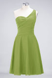 MISSHOW offers One-Shoulder Sweetheart Knee-Length Bridesmaid Dress Ruffles aline Party Dress at a good price from Misshow