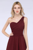 MISSHOW offers One-Shoulder Sweetheart Knee-Length Bridesmaid Dress Ruffles aline Party Dress at a good price from Misshow