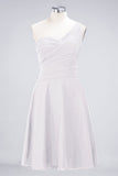 MISSHOW offers One-Shoulder Sweetheart Knee-Length Bridesmaid Dress Ruffles aline Party Dress at a good price from Misshow