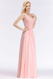 One-shoulder Sweetheart Ruffles Chiffon Bridesmaid Dress Aline Evening Dress