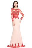 MISSHOW offers gorgeous Nude pink Scoop party dresses with delicately handmade Lace in size 0-26W. Shop Floor-length prom dresses at affordable prices.