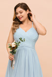 Plus Size Bridesmaid Dress Sweetheart Floor Length A-line Maid of Honor Dress-misshow.com