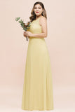 Plus Size Floral A-line Bridesmaid Dress Sleeveless Evening Maxi Dress for Girls Women-misshow.com