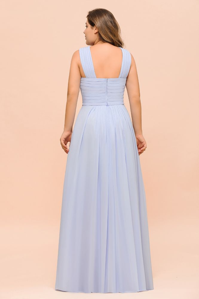 Plus Size Lavender Bridesmaid Dress Halter Floor Length Wedding Guest Dress | MISSHOW Plus Size Lavender Bridesmaid Dress Halter Floor Length Wedding Guest Dress | MISSHOW