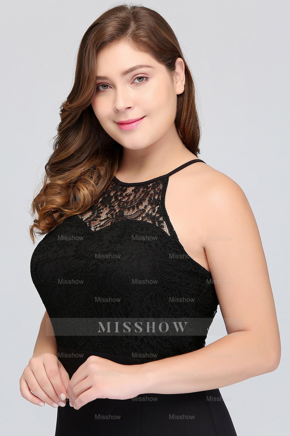 Plus Size Mermaid Jewel Lace Black Bridesmaid Dresses Plus Size Mermaid Jewel Lace Black Bridesmaid Dresses