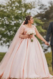 Plus Size Wedding Dress Floral Tulle A-line Bridal Gown with Long Sleeves