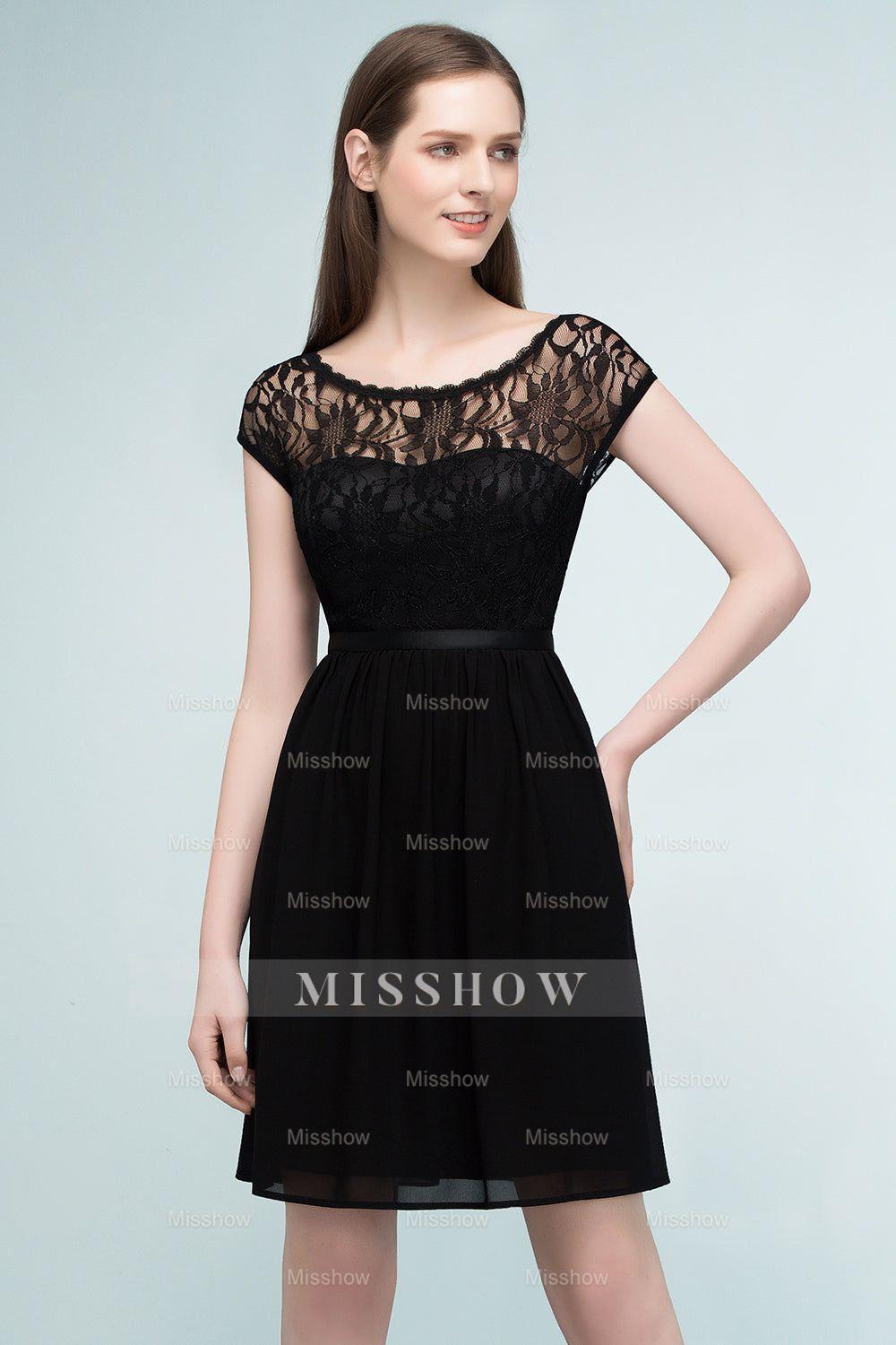 Pretty Scoop Sleeveless Black Lace Short Junior Bridesmaid Dresses Pretty Scoop Sleeveless Black Lace Short Junior Bridesmaid Dresses