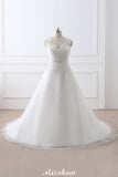 Princess Lace V-neck Tulle Elegant Wedding Dress