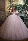 Princess Luxury Wedding Dresses Glitter with Lace