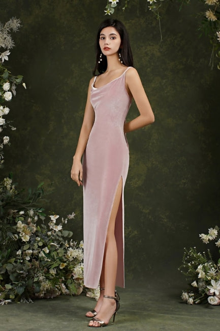 Purple Spaghetti Straps Sleeveless Mermaid Prom Dresses-misshow.com