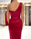 Red evening dresses short | Simple cocktail dress-misshow.com