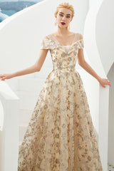 MISSHOW offers Romantic Floral Short Sleeves aline Spring Evening Party Dress Floor Length Dancing Dress at a good price from Gold,Tulle to A-line,Princess Floor-length them. Stunning yet affordable Cap Sleeves Prom Dresses,Evening Dresses,Homecoming Dresses,Quinceanera dresses.