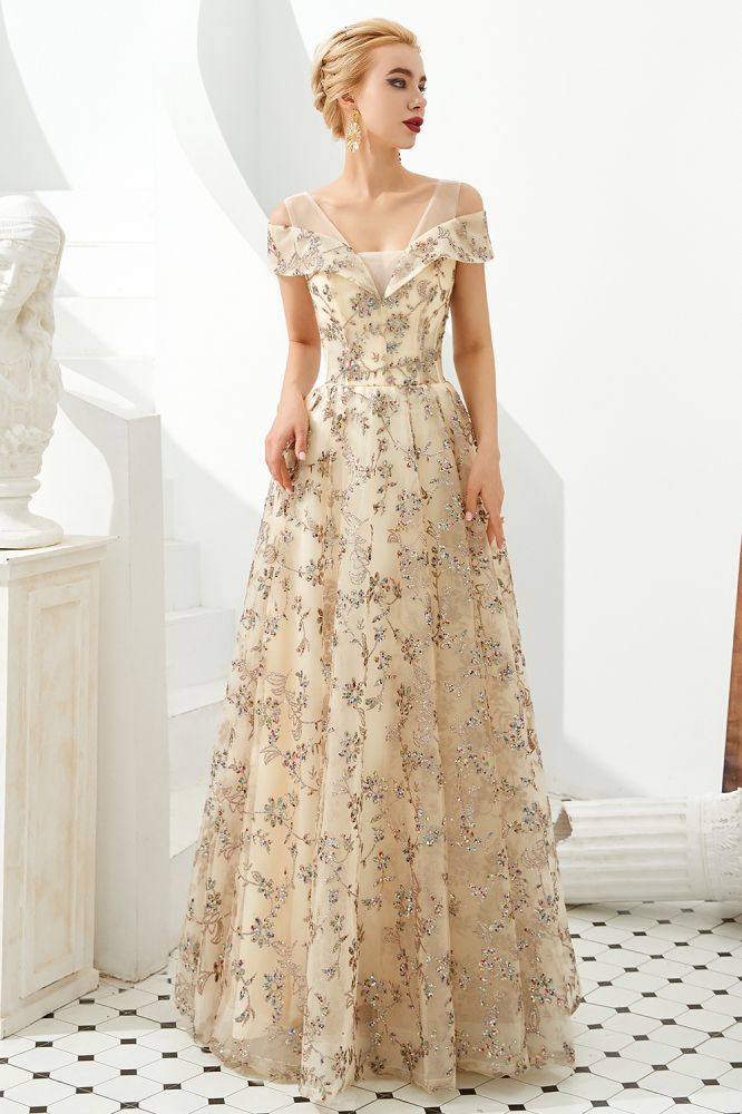 MISSHOW offers Romantic Floral Short Sleeves aline Spring Evening Party Dress Floor Length Dancing Dress at a good price from Gold,Tulle to A-line,Princess Floor-length them. Stunning yet affordable Cap Sleeves Prom Dresses,Evening Dresses,Homecoming Dresses,Quinceanera dresses.