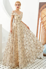 MISSHOW offers Romantic Floral Short Sleeves aline Spring Evening Party Dress Floor Length Dancing Dress at a good price from Gold,Tulle to A-line,Princess Floor-length them. Stunning yet affordable Cap Sleeves Prom Dresses,Evening Dresses,Homecoming Dresses,Quinceanera dresses.