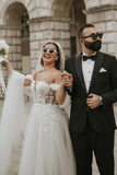 Romantic off-the-shoulder cap sleeves a-line tulle Wedding dress-misshow.com