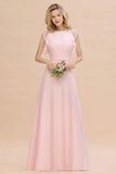 Romantic Sleeveless aline Bridesmaid Dress Garden Floor Length Simple Wedding Dress