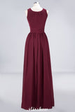 MISSHOW offers Round-Neck Floor-Length Ruffles Chiffon Bridesmaid Dress Aline Sleeveless Maid of Honor Dress at a good price from 100D Chiffon to A-line Floor-length them. Lightweight yet affordable home,beach,swimming useBridesmaid Dresses.