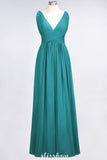 MISSHOW offers Ruffle Chiffon Sleeveless Evening Maxi Gown V-Neck Bridesmaid Dress at a good price from 100D Chiffon to A-line Floor-length them. Lightweight yet affordable home,beach,swimming useBridesmaid Dresses.