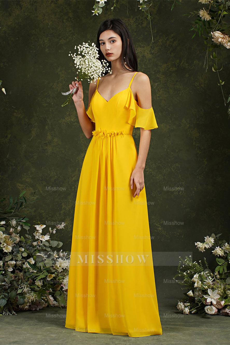 Ruffles Aline Spaghetti Strapes Tulle Long Prom Dress Ruffles Aline Spaghetti Strapes Tulle Long Prom Dress